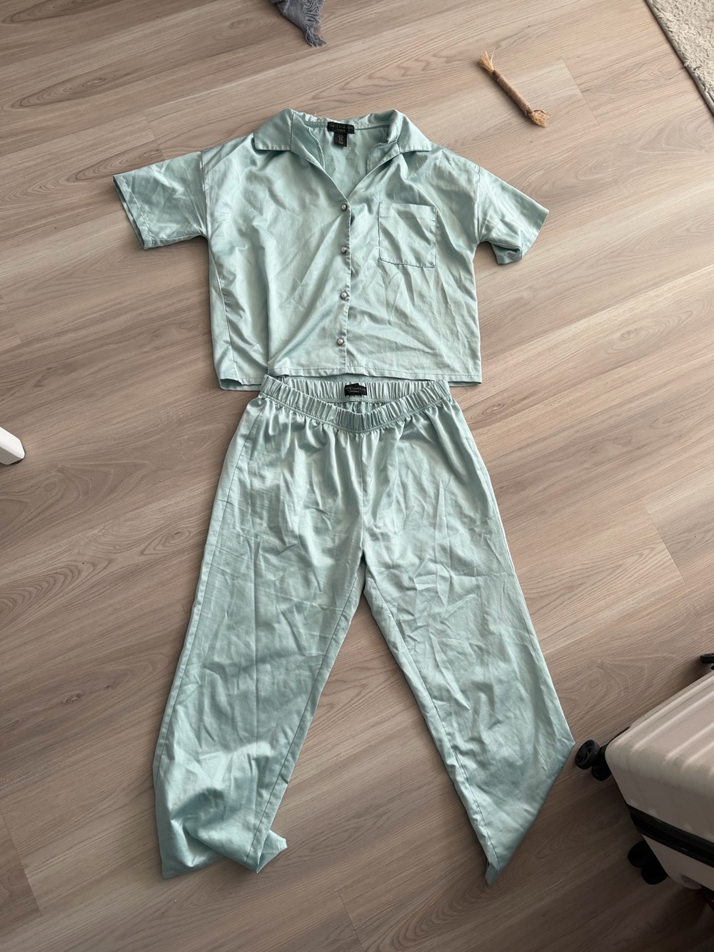 House of Harlow Mint Green Short-Sleeve Pajama Set